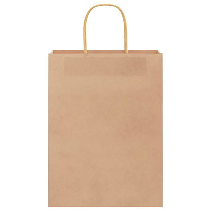 Paper Bags 50 pcs with Handles Brown 26x12x35 cm