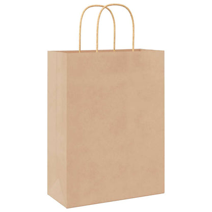 Paper Bags 50 pcs with Handles Brown 26x12x35 cm