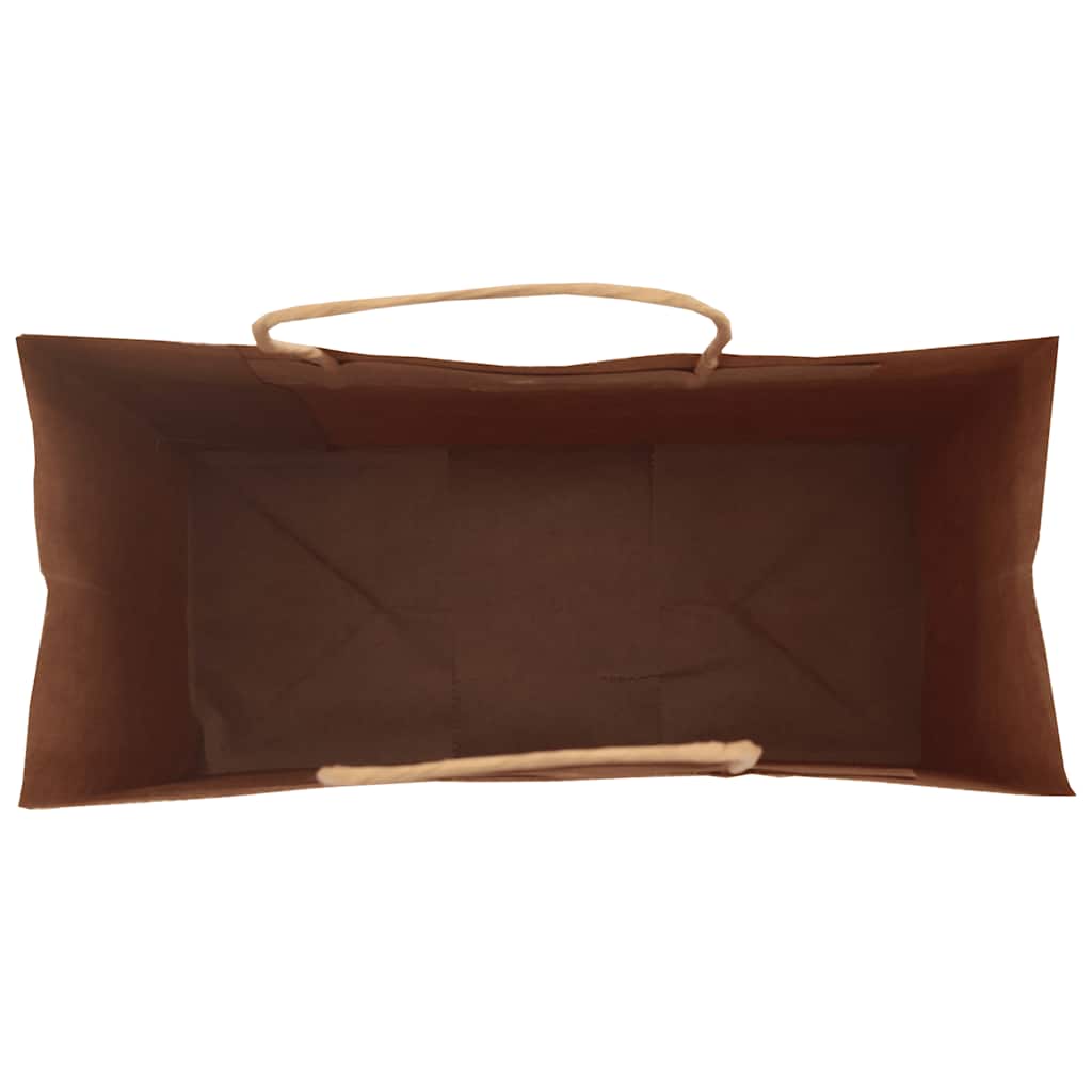 Paper Bags 50 pcs with Handles Brown 26x12x35 cm