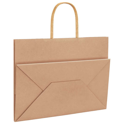 Paper Bags 50 pcs with Handles Brown 32x17x25 cm