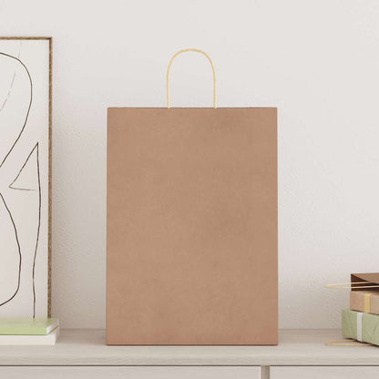 Paper Bags 50 pcs with Handles Brown 32x17x44 cm
