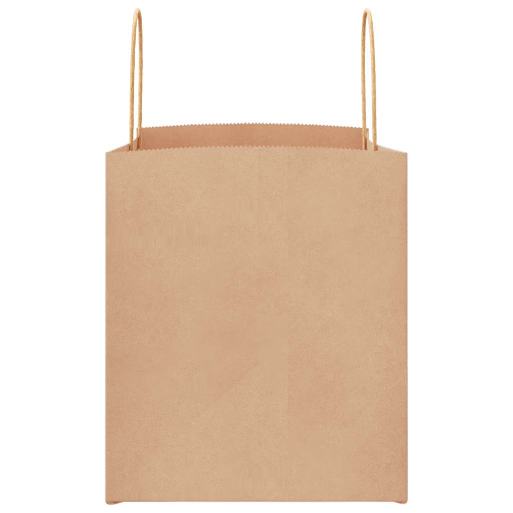 Paper Bags 50 pcs with Handles Brown 32x22x24 cm