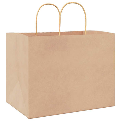 Paper Bags 50 pcs with Handles Brown 32x22x24 cm