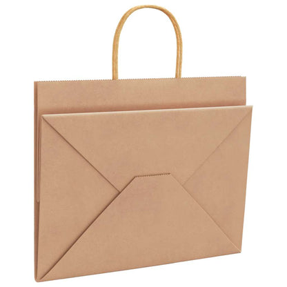 Paper Bags 50 pcs with Handles Brown 32x22x24 cm