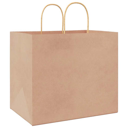 Paper Bags 50 pcs with Handles Brown 32x22x28 cm