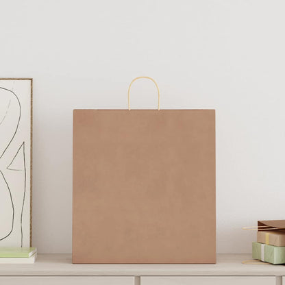 Paper Bags 50 pcs with Handles Brown 45x17x48 cm