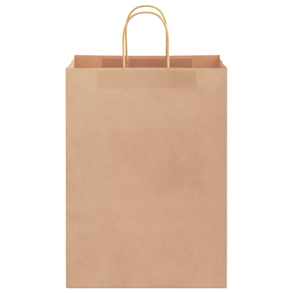 Paper Bags 250 pcs with Handles Brown 32x17x44 cm