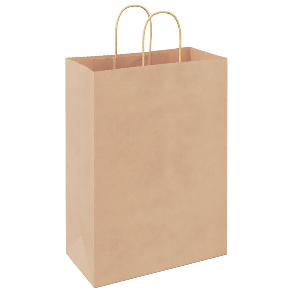 Paper Bags 250 pcs with Handles Brown 32x17x44 cm