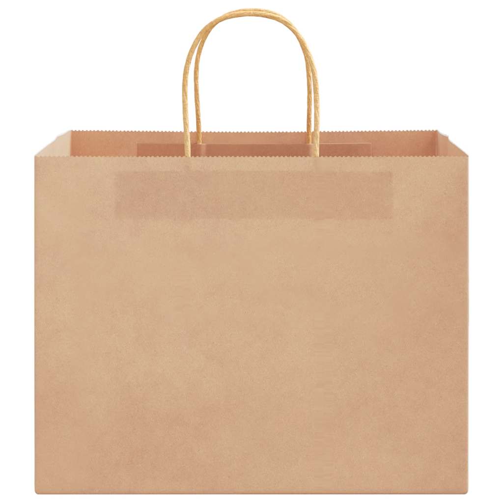 Paper Bags 250 pcs with Handles Brown 32x22x24 cm