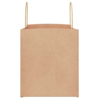 Paper Bags 250 pcs with Handles Brown 32x22x24 cm