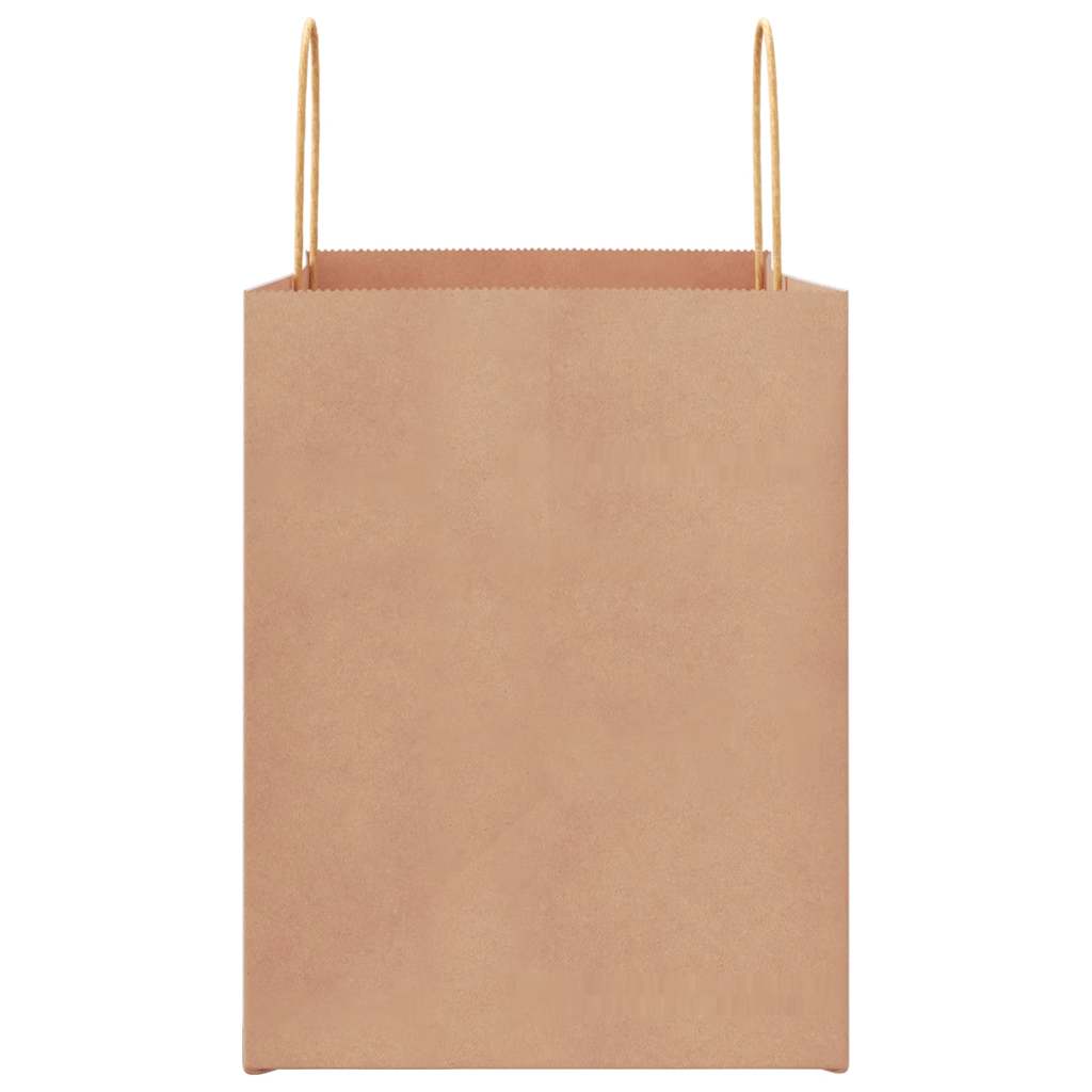 Paper Bags 250 pcs with Handles Brown 32x22x28 cm