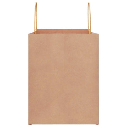 Paper Bags 250 pcs with Handles Brown 32x22x28 cm