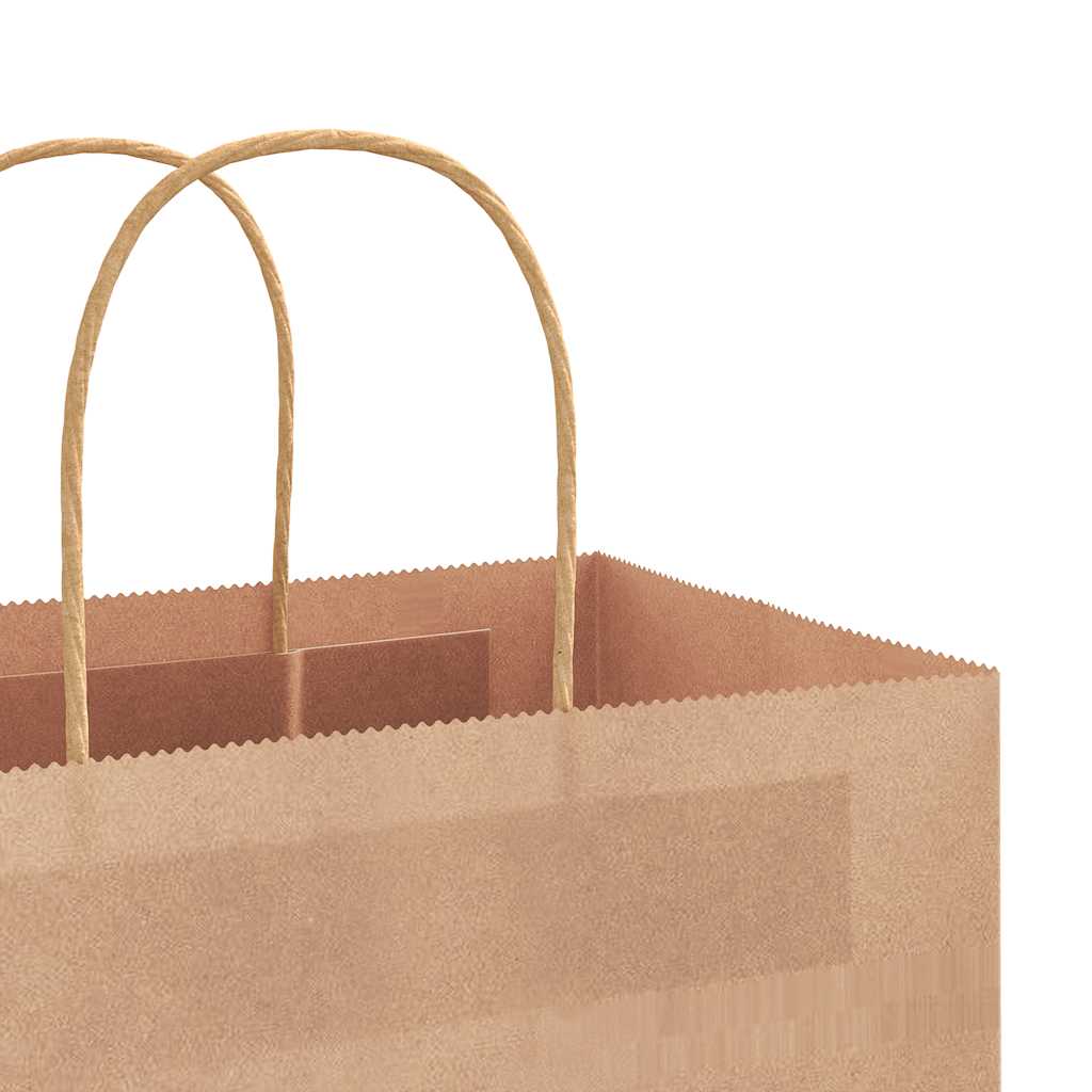 Paper Bags 250 pcs with Handles Brown 32x22x28 cm