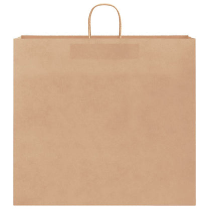 Paper Bags 250 pcs with Handles Brown 54x15x49 cm