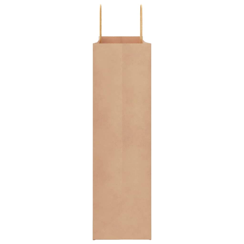 Paper Bags 250 pcs with Handles Brown 54x15x49 cm