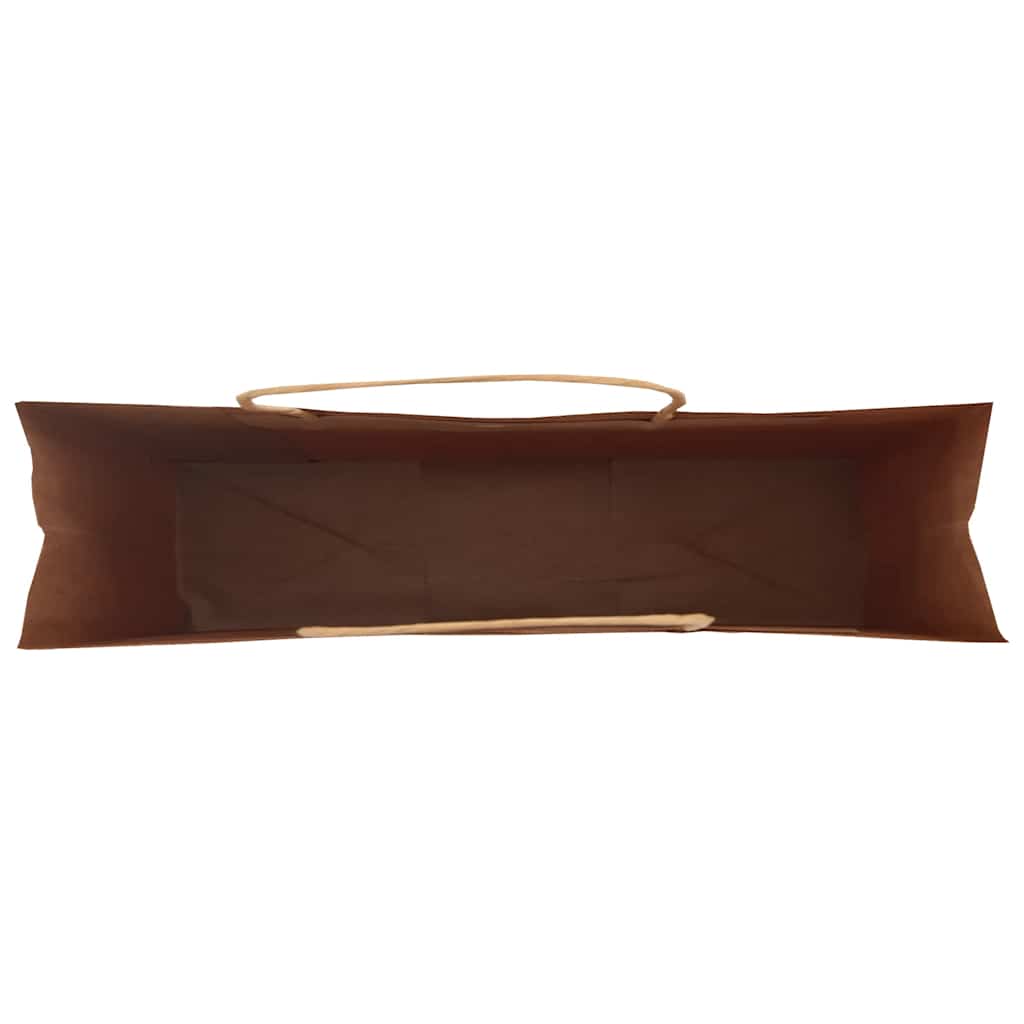 Paper Bags 250 pcs with Handles Brown 54x15x49 cm