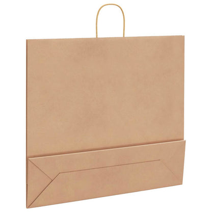 Paper Bags 250 pcs with Handles Brown 54x15x49 cm