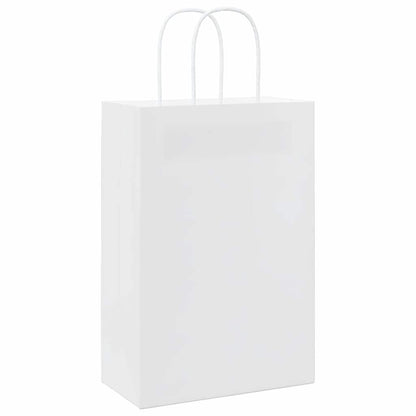 Paper Bags 50 pcs with Handles White 21x11x31 cm