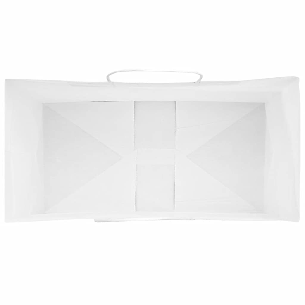 Paper Bags 50 pcs with Handles White 21x11x31 cm