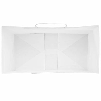 Paper Bags 50 pcs with Handles White 21x11x31 cm