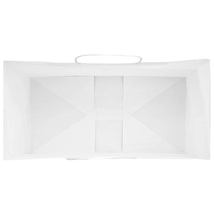 Paper Bags 50 pcs with Handles White 21x11x36 cm