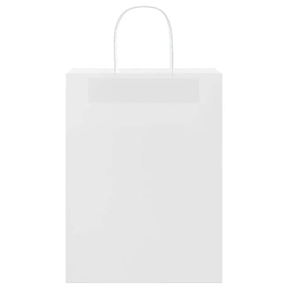 Paper Bags 50 pcs with Handles White 26x12x35 cm