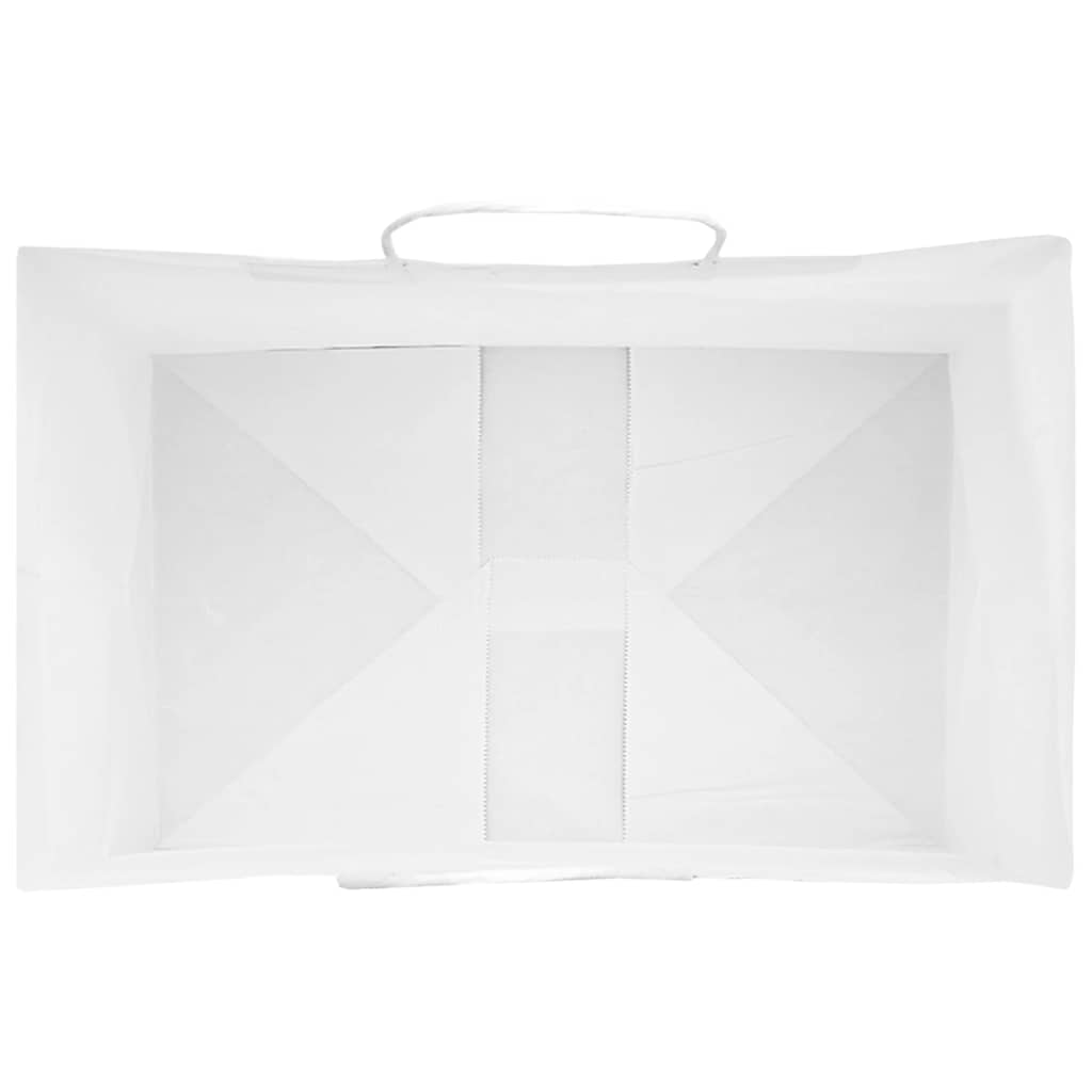 Paper Bags 50 pcs with Handles White 26x17x25 cm