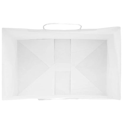 Paper Bags 50 pcs with Handles White 26x17x25 cm
