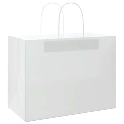 Paper Bags 50 pcs with Handles White 32x17x25 cm