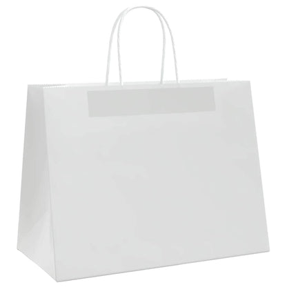 Paper Bags 50 pcs with Handles White 32x17x25 cm