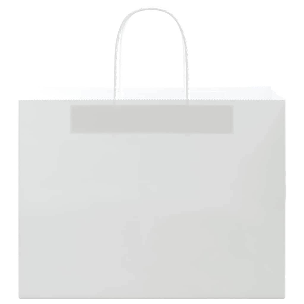 Paper Bags 50 pcs with Handles White 32x17x25 cm