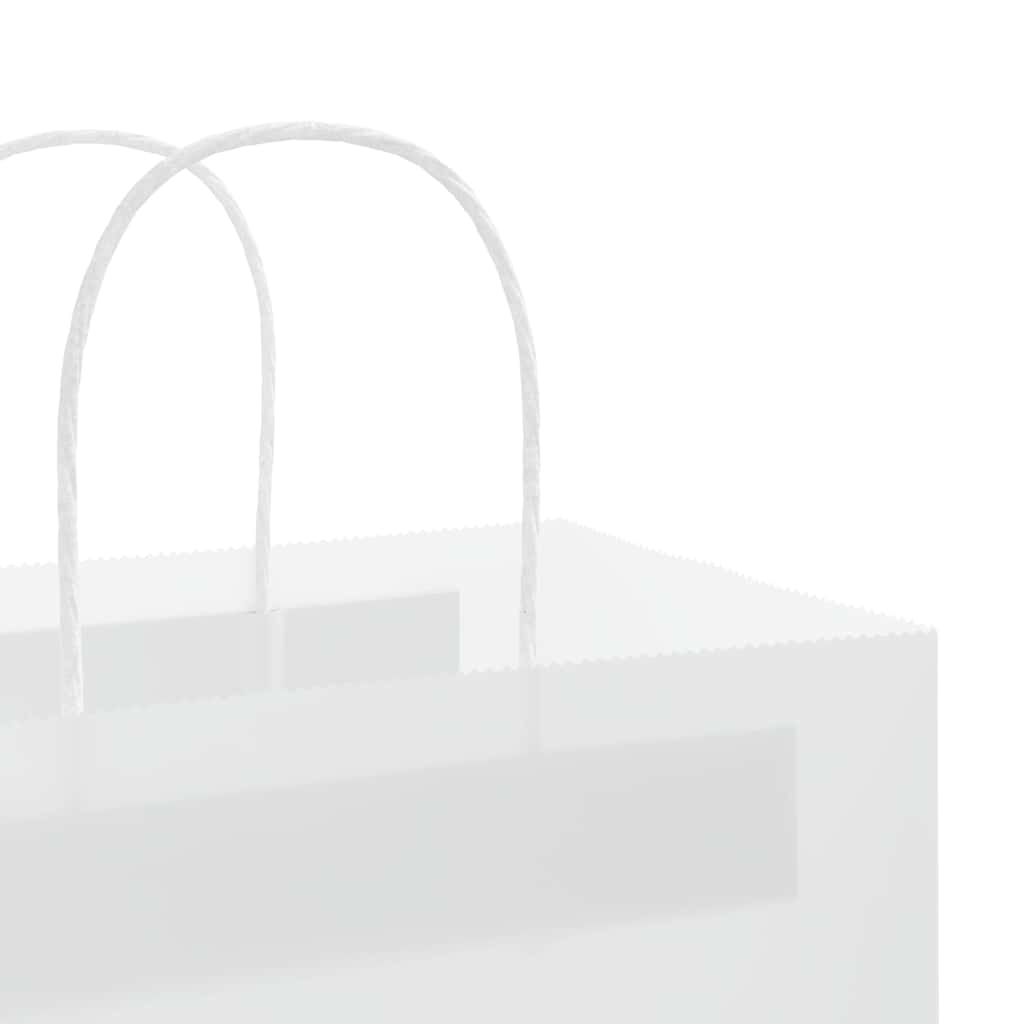 Paper Bags 50 pcs with Handles White 32x17x25 cm
