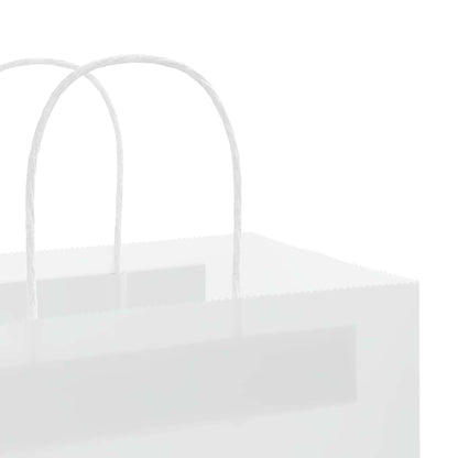 Paper Bags 50 pcs with Handles White 32x17x25 cm