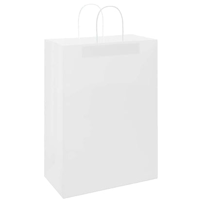 Paper Bags 50 pcs with Handles White 32x17x44 cm