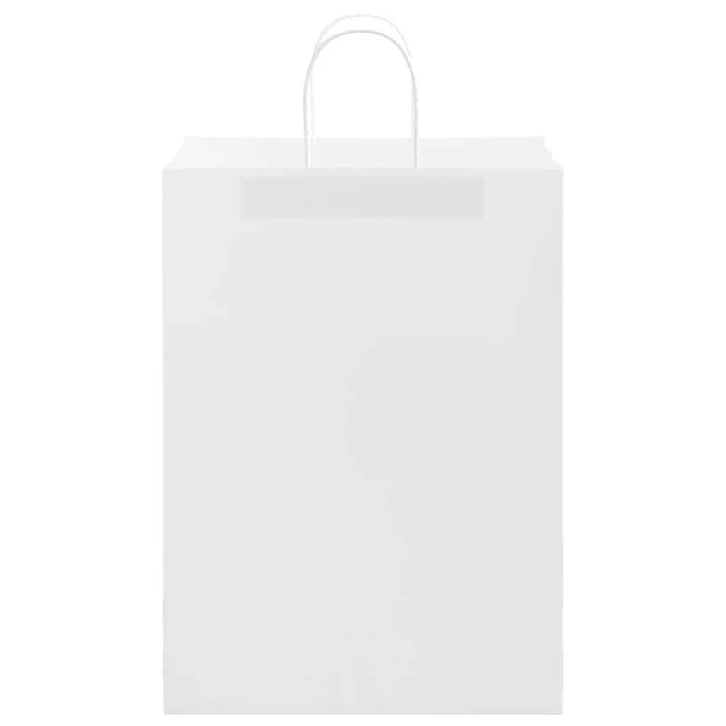 Paper Bags 50 pcs with Handles White 32x17x44 cm