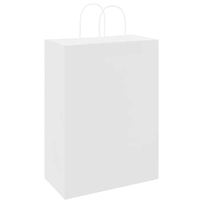 Paper Bags 50 pcs with Handles White 32x17x44 cm