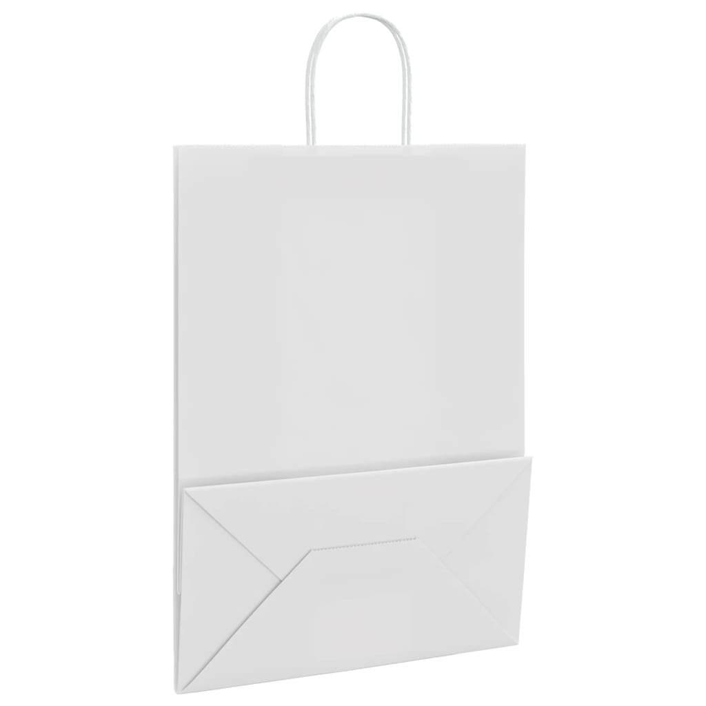 Paper Bags 50 pcs with Handles White 32x17x44 cm