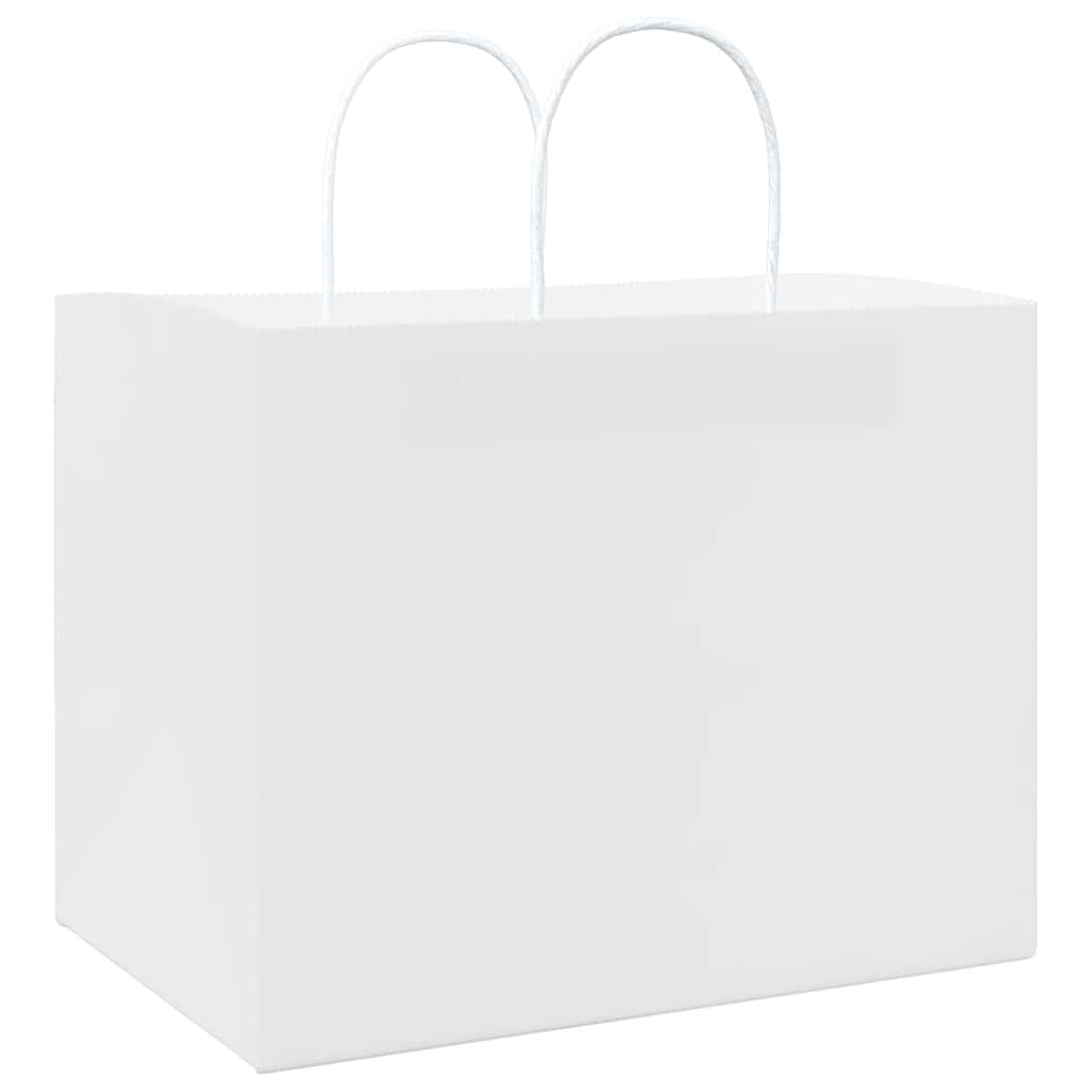 Paper Bags 50 pcs with Handles White 32x22x24 cm