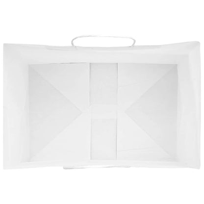 Paper Bags 50 pcs with Handles White 32x22x24 cm