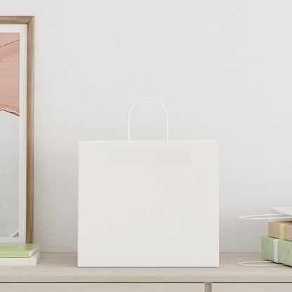 Paper Bags 50 pcs with Handles White 32x22x28 cm