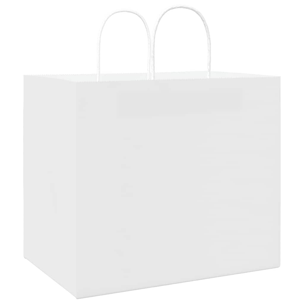 Paper Bags 50 pcs with Handles White 32x22x28 cm
