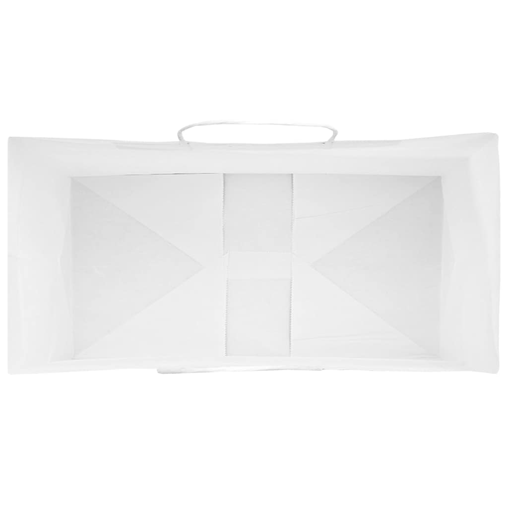 Paper Bags 250 pcs with Handles White 21x11x28 cm