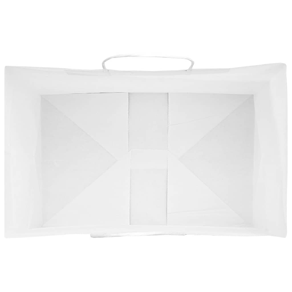 Paper Bags 250 pcs with Handles White 26x17x25 cm