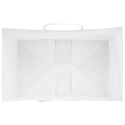 Paper Bags 250 pcs with Handles White 26x17x25 cm