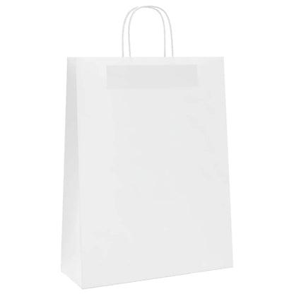 Paper Bags 250 pcs with Handles White 32x12x42 cm