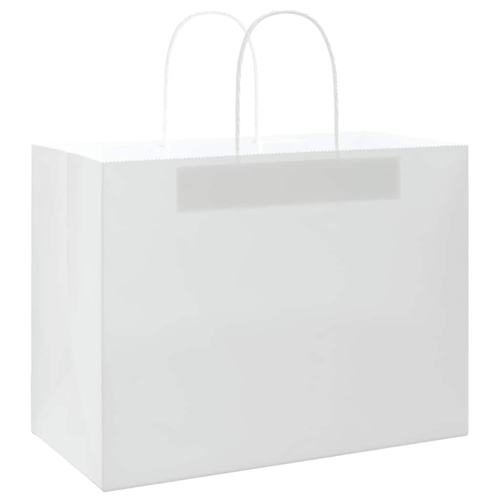 Paper Bags 250 pcs with Handles White 32x17x25 cm