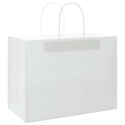 Paper Bags 250 pcs with Handles White 32x17x25 cm