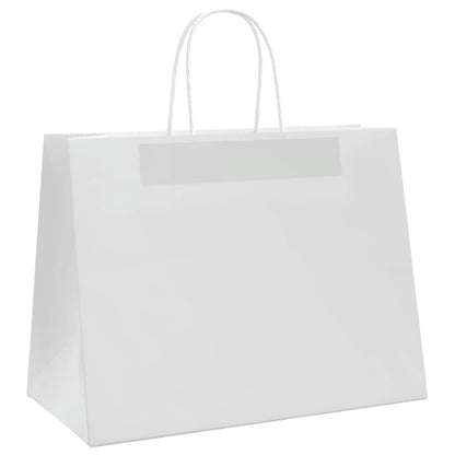 Paper Bags 250 pcs with Handles White 32x17x25 cm