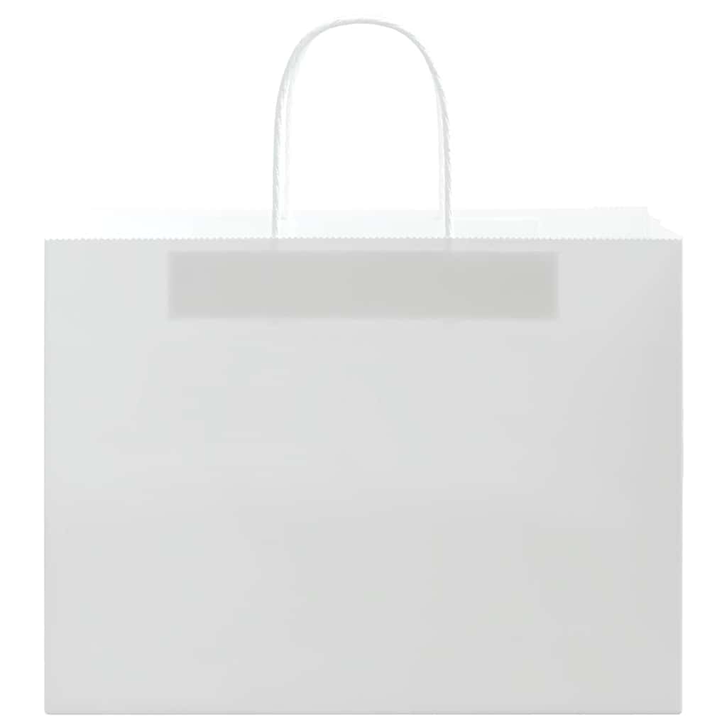 Paper Bags 250 pcs with Handles White 32x17x25 cm