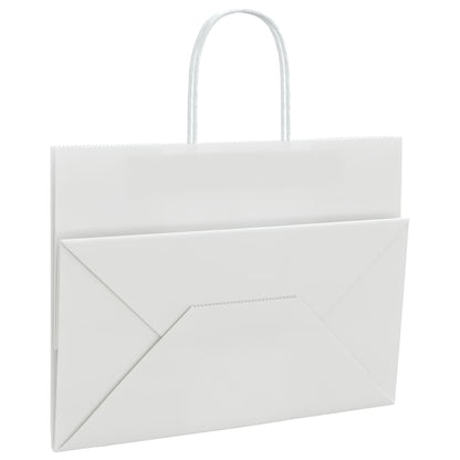 Paper Bags 250 pcs with Handles White 32x17x25 cm